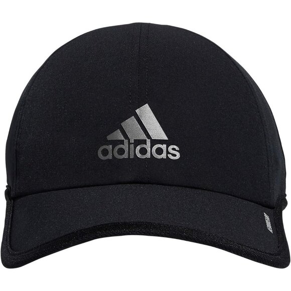 Men's Black/Silver Superlite Hat – Lightweight Athletic Running Cap for Workouts - Picture 7 of 8